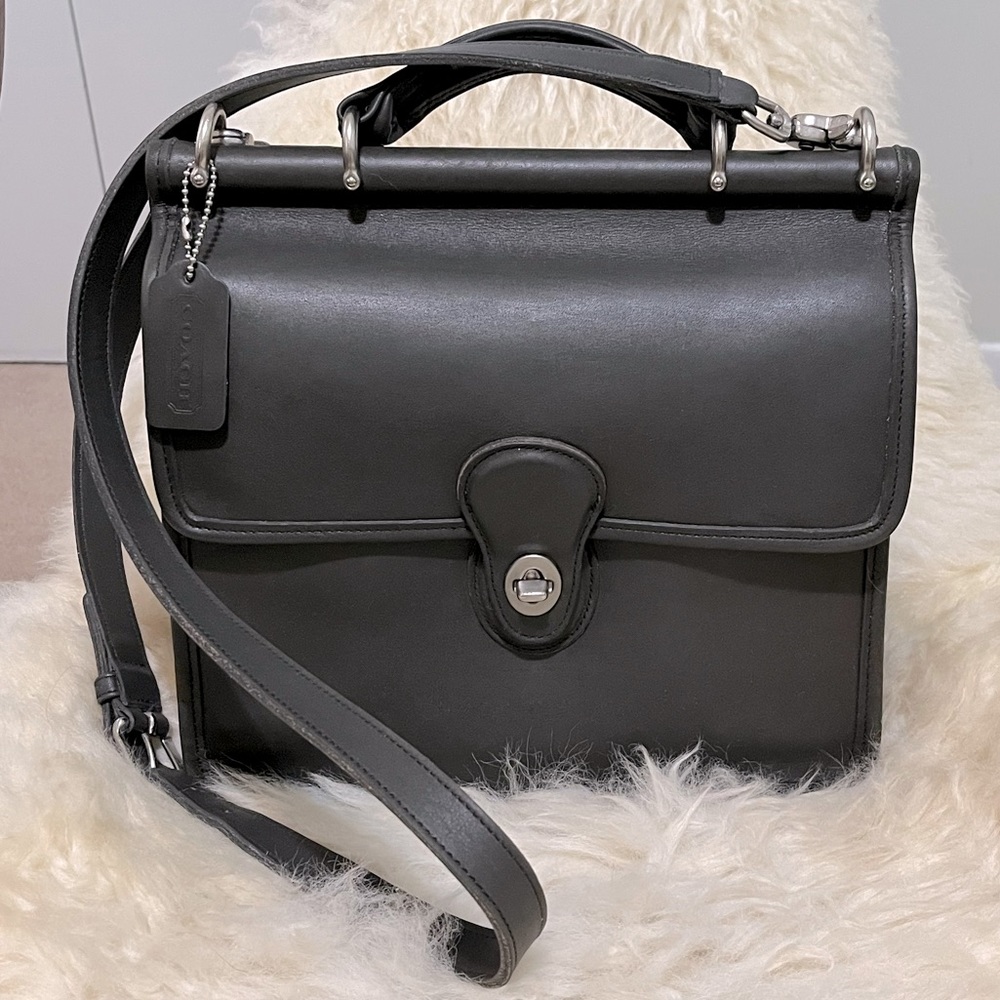 Vintage Coach Willis Crossbody Bag 9927 Gray Nickel Rare